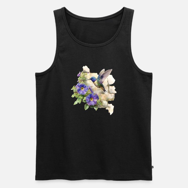 Kolibri - Männer Premium Bio Tank Top - Schwarz