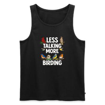 Bird Watching Birding Bird Watcher Bird Nerd - Men's Premium Organic Tank Top - black - Front - Michal (187cm)