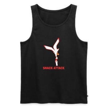 Snack Attack Möwe Eis - Men's Premium Organic Tank Top - black - Front - AI Model Male 178 light (178cm)