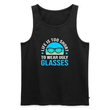 Optiker Augenarzt Optik - Männer Premium Bio Tank Top - Schwarz - Vorne - Michal (187cm)