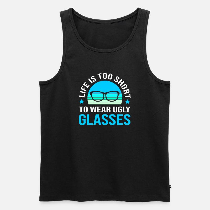 Optiker Augenarzt Optik - Männer Premium Bio Tank Top - Schwarz