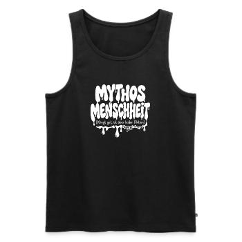 Mythos Menschheit Fiktion - Männer Premium Bio Tank Top - Schwarz - Vorne - AI Model Male 178 light (178cm)