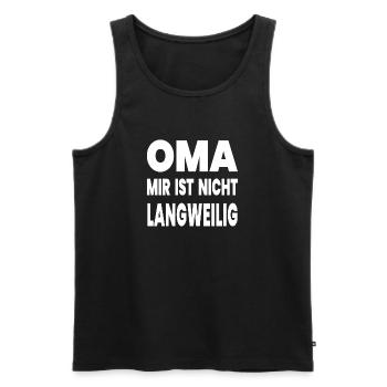 Oma - Männer Premium Bio Tank Top - Schwarz - Vorne - Michal (187cm)