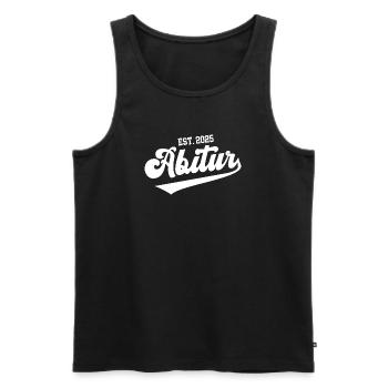 Abitur Abi School-leaving certificate Abiturient Gymnasium - Men's Premium Organic Tank Top - black - Front - AI Model Male 178 light (178cm)