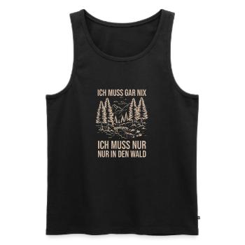 Jagd Jagen Waidmann Jäger - Männer Premium Bio Tank Top - Schwarz - Vorne - Michal (187cm)