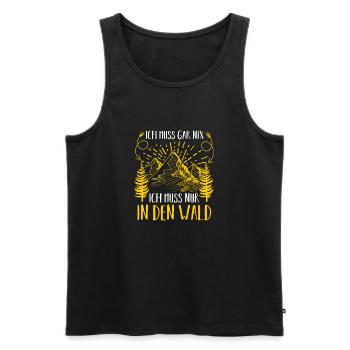 Jagd Jagen Waidmann Jäger - Männer Premium Bio Tank Top - Schwarz - Vorne - Michal (187cm)