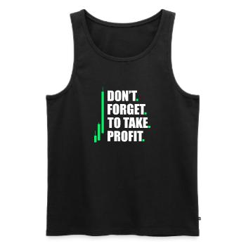 Take profit Stock Market Stock Market Trader - Men's Premium Organic Tank Top - black - Front - Michal (187cm)