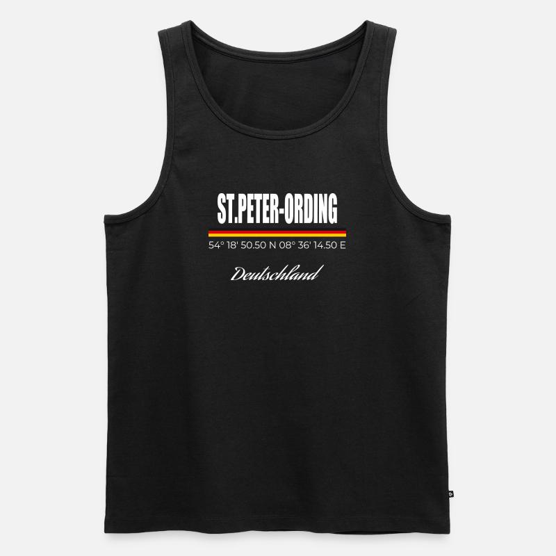 St. Peter-Ording - Männer Premium Bio Tank Top - Schwarz