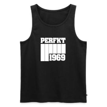 Unique 1969 - Men's Premium Organic Tank Top - black - Front - Michal (187cm)