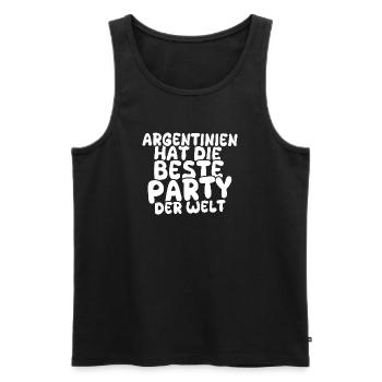 Feiern Argentinien - Männer Premium Bio Tank Top - Schwarz - Vorne - Michal (187cm)
