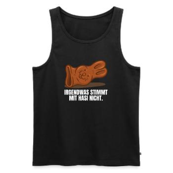 Schokoladenhase Ostern - Männer Premium Bio Tank Top - Schwarz - Vorne - AI Model Male 178 light (178cm)