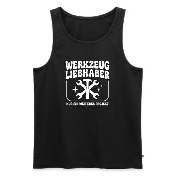 Werkzeug Liebhaber Handwerker Humor - Männer Premium Bio Tank Top - Schwarz - Vorne - Michal (187cm)