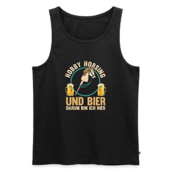 Bier Pferd Hobby Horsing - Männer Premium Bio Tank Top - Schwarz - Vorne - Michal (187cm)