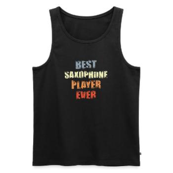 Best Saxophone Player Ever - Men's Premium Organic Tank Top - black - Front - Michal (187cm)