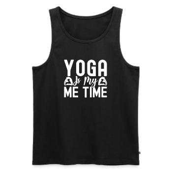 Pilates Enthusiasts Yoga Is My Me Time Pilates - Men's Premium Organic Tank Top - black - Front - Michal (187cm)