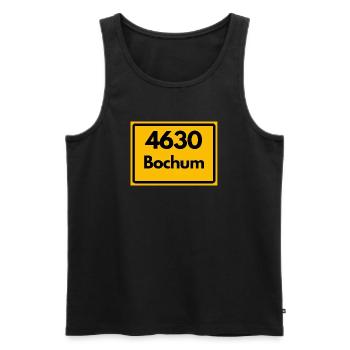 ALTE POSTLEITZAHL PLZ RETRO 4630 BOCHUM - Männer Premium Bio Tank Top - Schwarz - Vorne - AI Model Male 178 light (178cm)