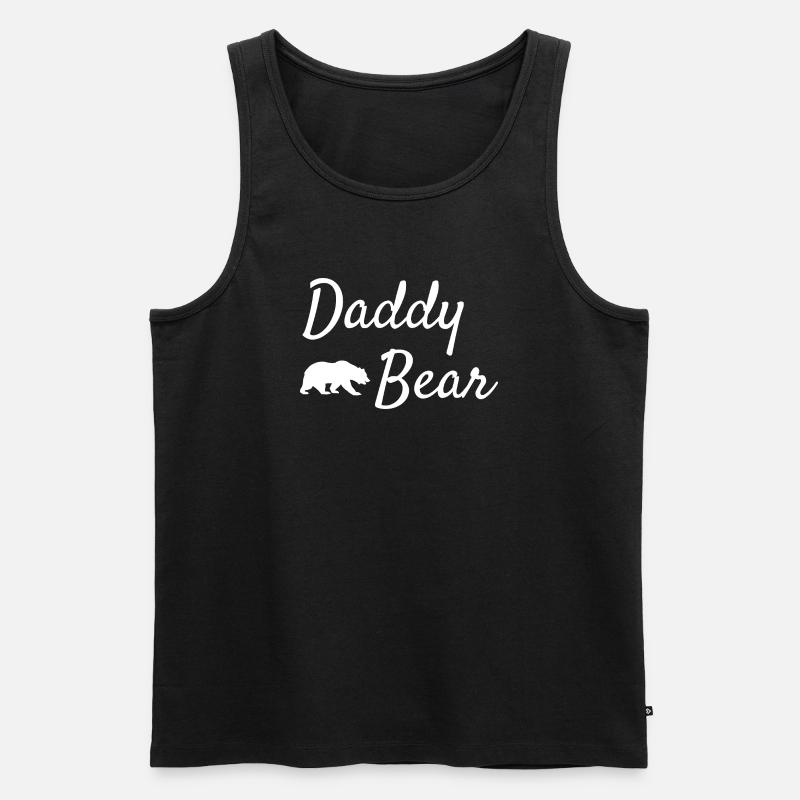 Daddy Bear Script-Logo - Männer Premium Bio Tank Top - Schwarz
