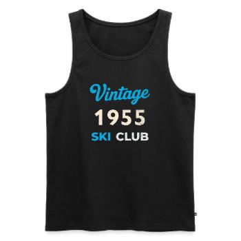 Vintage 1955 – Année de naissance rétro du Ski Club - Débardeur bio Premium Homme - noir - Devant - Michal (187cm)