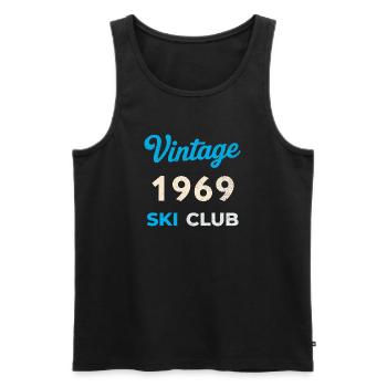 Vintage 1969 – Cadeau rétro de l’année de naissance du Ski Club - Débardeur bio Premium Homme - noir - Devant - Michal (187cm)