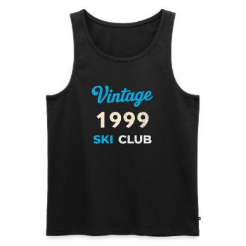 Millésime 1999 – Cadeau rétro de l’année de naissance du Ski Club - Débardeur bio Premium Homme - noir - Devant - Michal (187cm)
