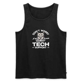 Keine Sorge ich bin vom Tech Support Katze IT - Männer Premium Bio Tank Top - Schwarz - Vorne - AI Model Male 178 light (178cm)