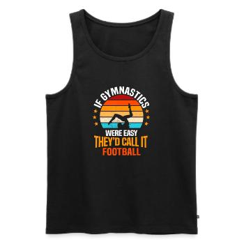 Retro Gymnastics Sunset - Men's Premium Organic Tank Top - black - Front - AI Model Male 178 light (178cm)