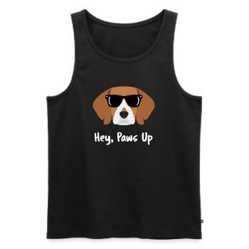 Beagle Dog liebt bunte Pop-Art-Porträts - Männer Premium Bio Tank Top - Schwarz - Vorne - AI Model Male 178 light (178cm)