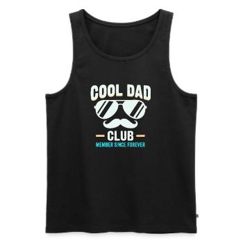 Cool Dad Club, Lustiges Vatertag Papa Hoodie - Männer Premium Bio Tank Top - Schwarz - Vorne - AI Model Male 178 light (178cm)