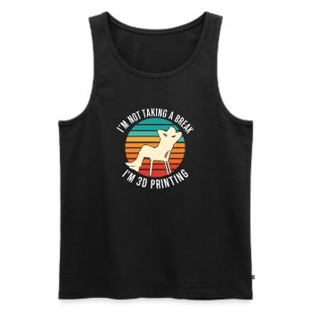 Ich mache keine Pause, ich 3D-drucke komisch. - Männer Premium Bio Tank Top - Schwarz - Vorne - AI Model Male 178 light (178cm)