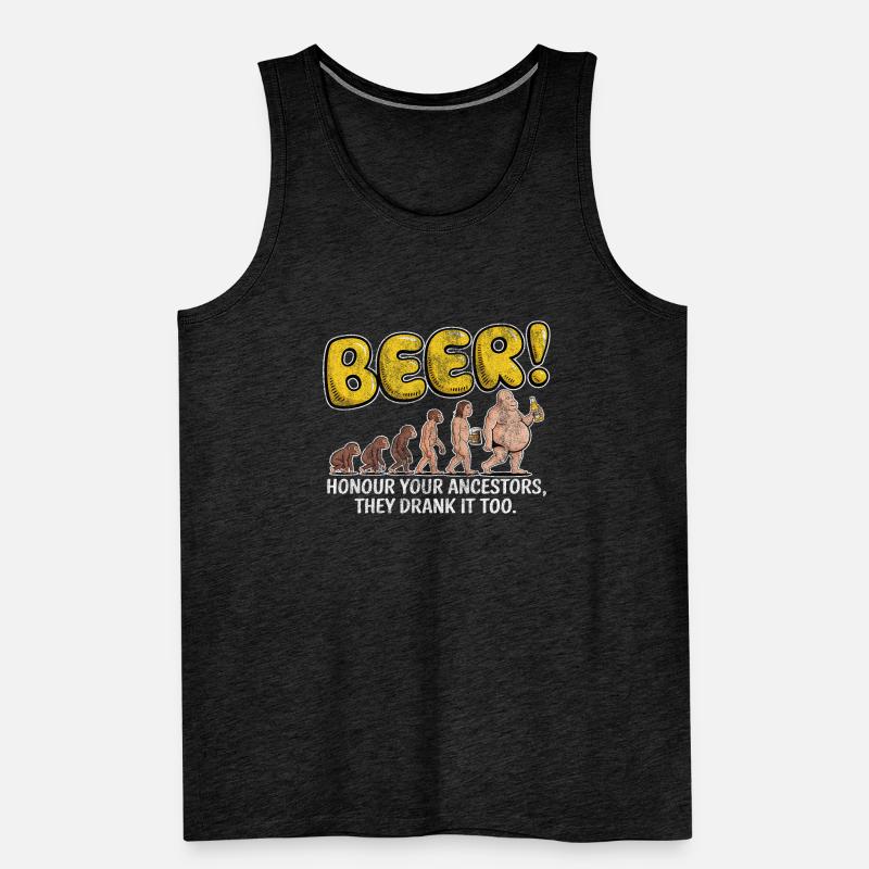 Evolution Beer Lustiges Witziges Bier Männer Premium Bio Tank Top