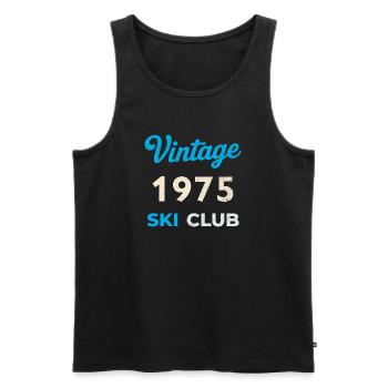 Vintage 1975 – Cadeau rétro de l’année de naissance du Ski Club - Débardeur bio Premium Homme - noir - Devant - Michal (187cm)