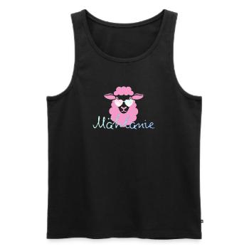 Mählanie - Men's Premium Organic Tank Top - black - Front - AI Model Male 178 light (178cm)