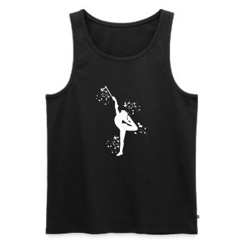 Gymnast with baton rhythmic gymnastics - Men's Premium Organic Tank Top - black - Front - Michal (187cm)
