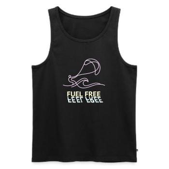 Kite Fuel Free, Feel Free Shirt, Hoodie, Cap, Mug - Männer Premium Bio Tank Top - Schwarz - Vorne - AI Model Male 178 light (178cm)