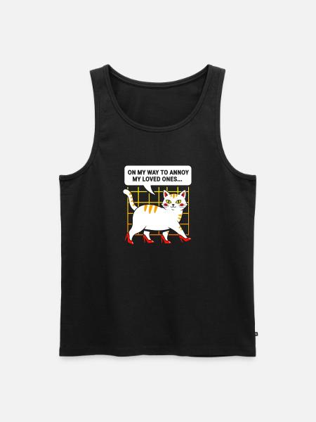 High-Heel Cat: Cheeky and Charming - Men's Premium Organic Tank Top - black
