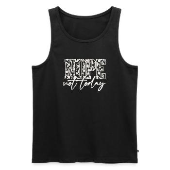 Chemise « Pas aujourd’hui » – T-shirt introverti drôle - Débardeur bio Premium Homme - noir - Devant - AI Model Male 178 light (178cm)