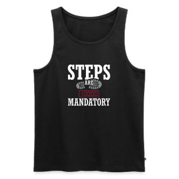 Pruning season with reduced calorie deficit - Men's Premium Organic Tank Top - black - Front - AI Model Male 178 light (178cm)