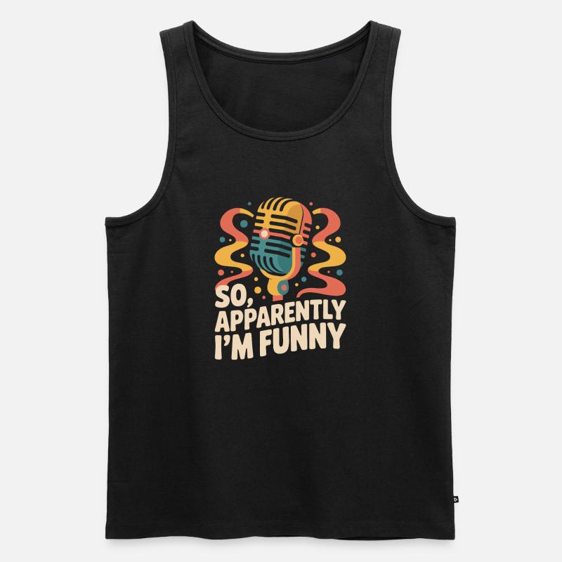 Also, anscheinend bin ich lustig - Männer Premium Bio Tank Top - Schwarz