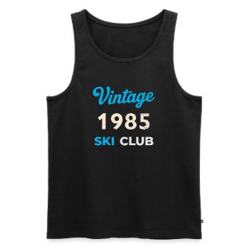 Vintage 1985 – Cadeau rétro de l’année de naissance du Ski Club - Débardeur bio Premium Homme - noir - Devant - Michal (187cm)
