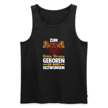 Steckenpferd Hobbyhorse Hobby Horsing - Männer Premium Bio Tank Top - Schwarz - Vorne - Michal (187cm)