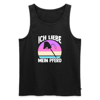 Steckenpferd Hobbyhorse Hobby Horsing - Männer Premium Bio Tank Top - Schwarz - Vorne - Michal (187cm)