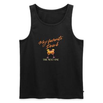 My Favorite Drink Next - Men's Premium Organic Tank Top - black - Front - Michal (187cm)