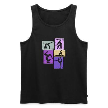 Gymnaste Fille Gymnastique Acrobatie - Débardeur bio Premium Homme - noir - Devant - Michal (187cm)