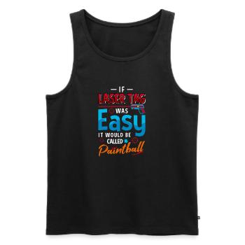 Laser Tag Easy Paintball Funny Gaming Design - Men's Premium Organic Tank Top - black - Front - Michal (187cm)