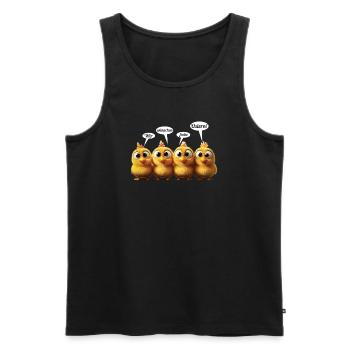 Kuschelige Oster Küken Quartett - Männer Premium Bio Tank Top - Schwarz - Vorne - Michal (187cm)