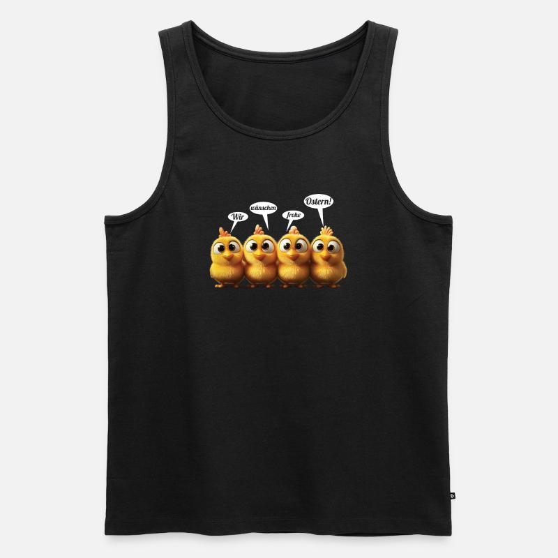 Kuschelige Oster Küken Quartett - Männer Premium Bio Tank Top - Schwarz