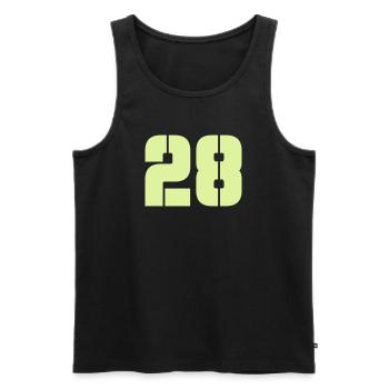 28 - Männer Premium Bio Tank Top - Schwarz - Vorne - AI Model Male 178 light (178cm)