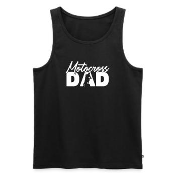 Motocross Dad Silhouette Dirt Bike Sports Art - Men's Premium Organic Tank Top - black - Front - Michal (187cm)