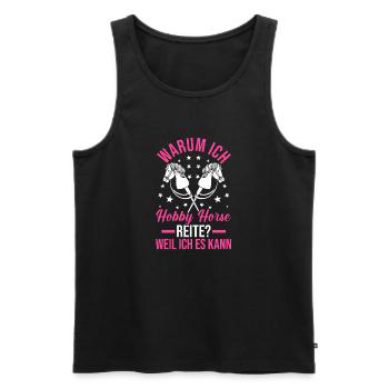 Steckenpferd Hobbyhorse Hobby Horsing - Männer Premium Bio Tank Top - Schwarz - Vorne - Michal (187cm)