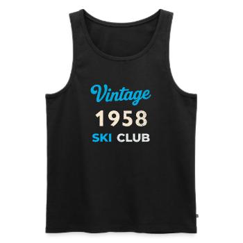 Vintage 1958 – Ski Club Retro Birth Year Gift - Men's Premium Organic Tank Top - black - Front - Michal (187cm)